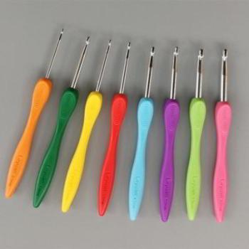 8-teiliges Häkelnadelset mit Softgriff